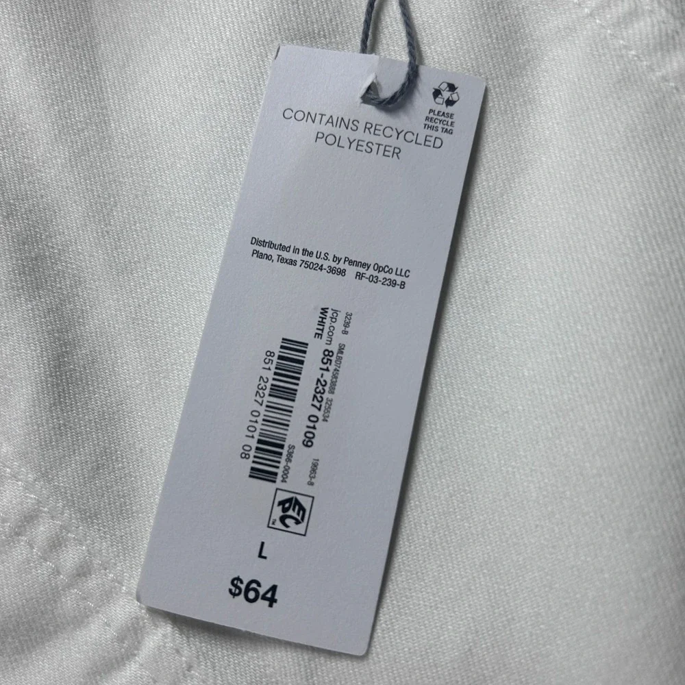 Liz Claiborne Youth Girls White Denim Jacket Polyester Blend Size Large‎ NEW